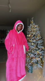 Pink Long Hoodie Blanket