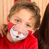 Kids Christmas Fabric Face Mask - Santa Face - Tale Of Socks