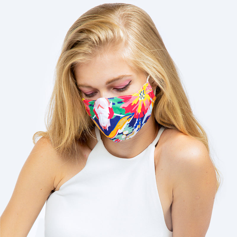 Floral Fabric Face Mask - Multi Colors - Tale Of Socks